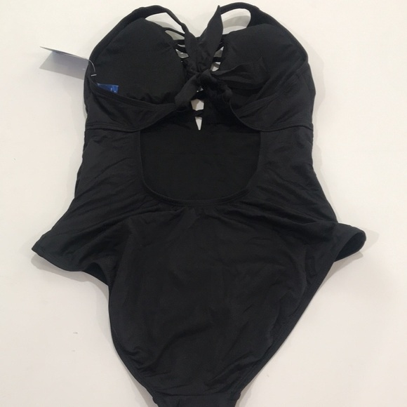 APT 9 One piece swimsuit black medium new with tags - Picture 2 of 4